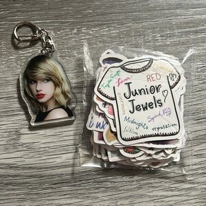 Taylor Swift Keychain & Sticker Pack